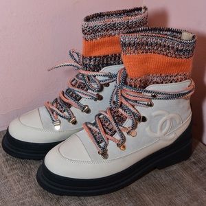 Lace up hiking boots